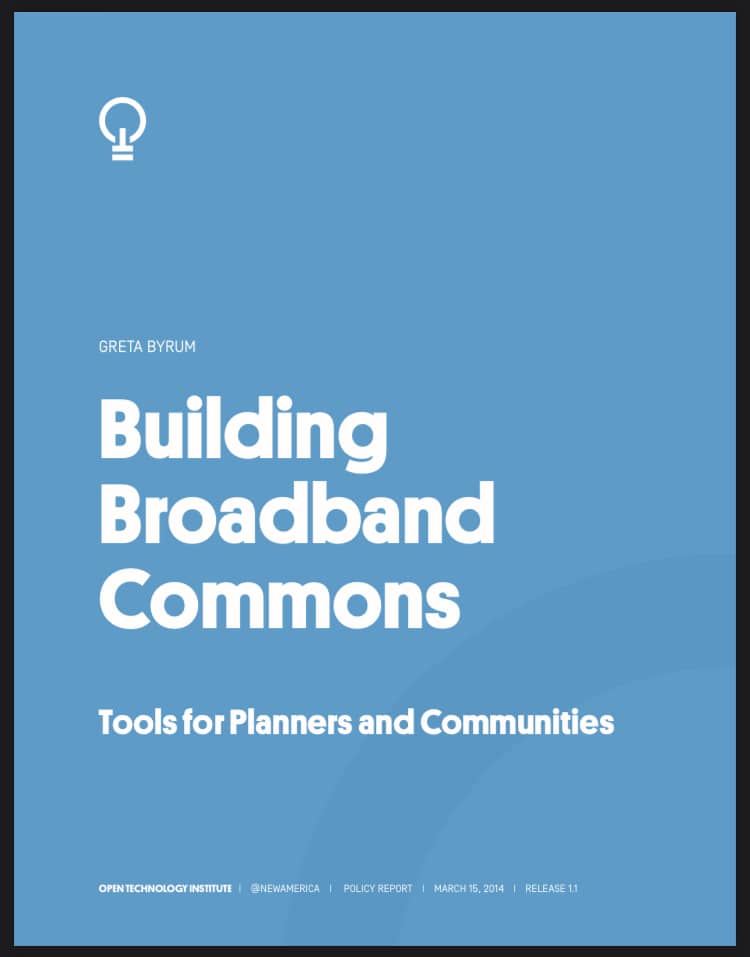 Building Broadband Commons Tools for planners and Communities Tribal
